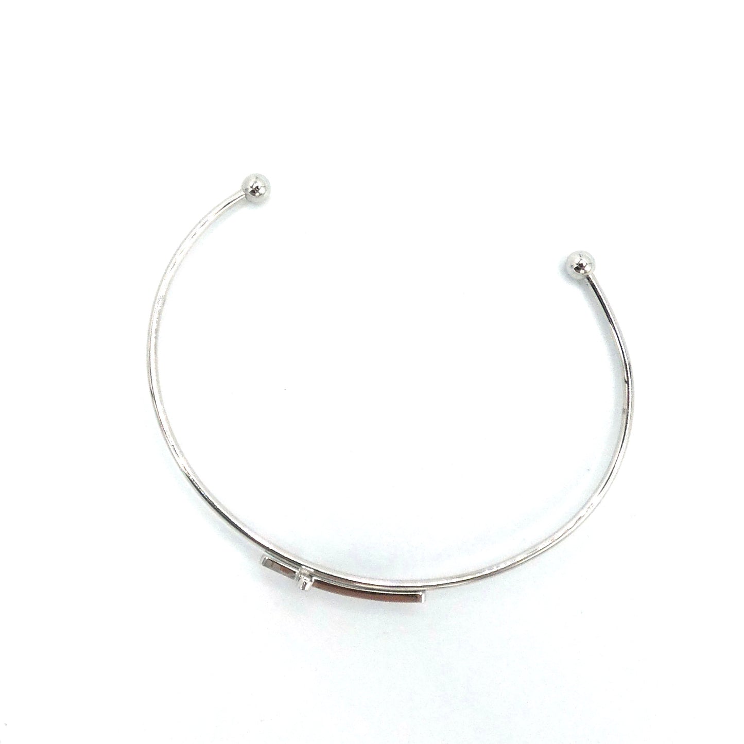 Metal Cross Bangle Bracelet