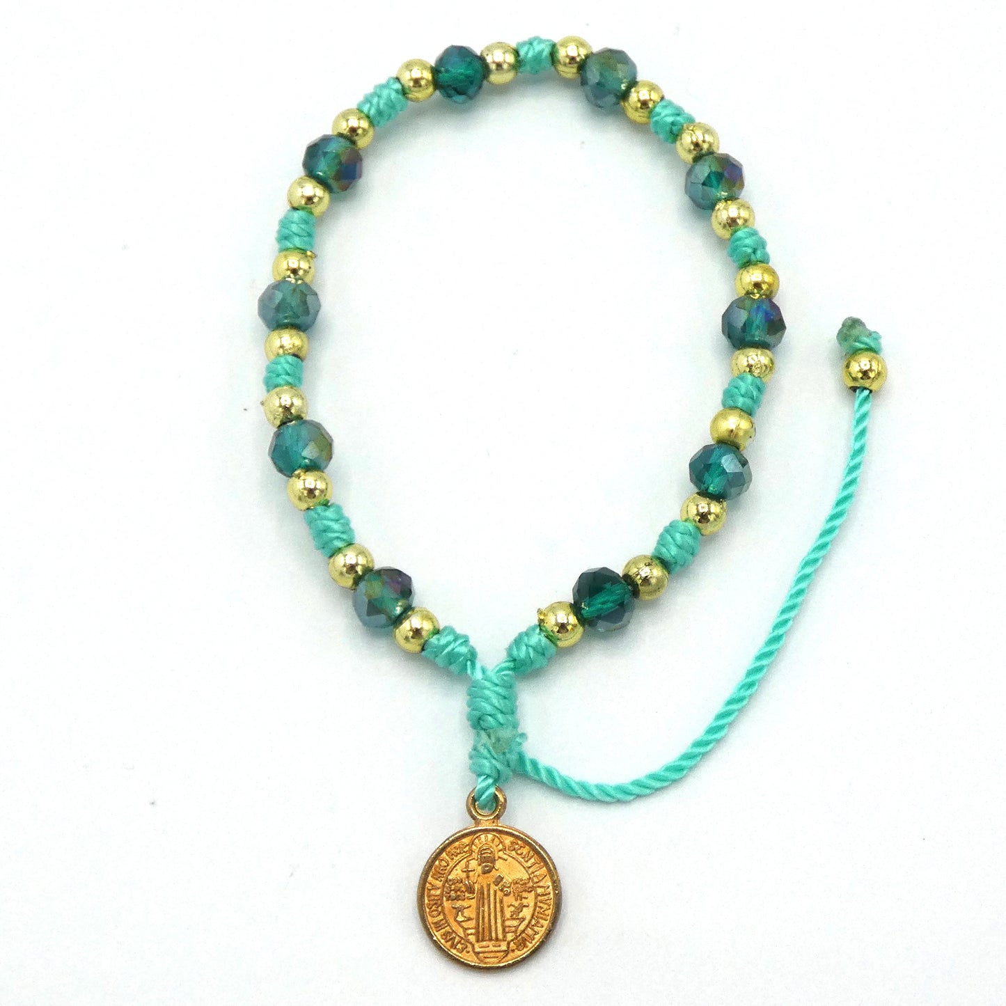 Mexican St. Benedict Decade Rosary Bracelet of Assorted Colors