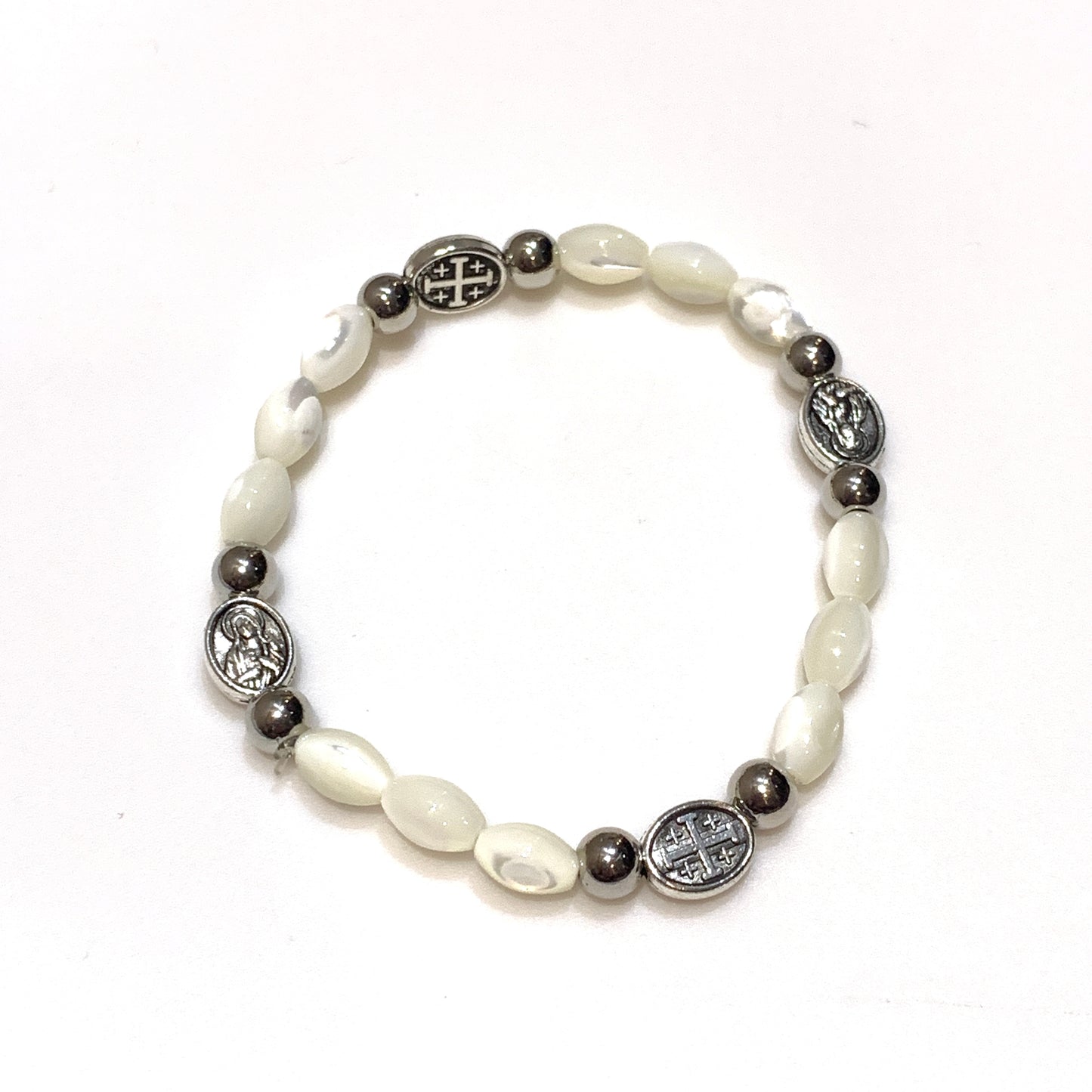 Mother of Pearl Immaculate Heart Bracelet