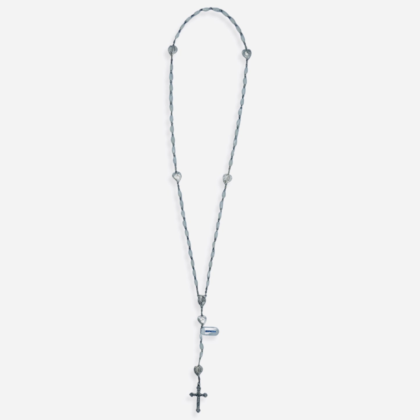 Mother of Pearl Lourdes Rosary with Hearts