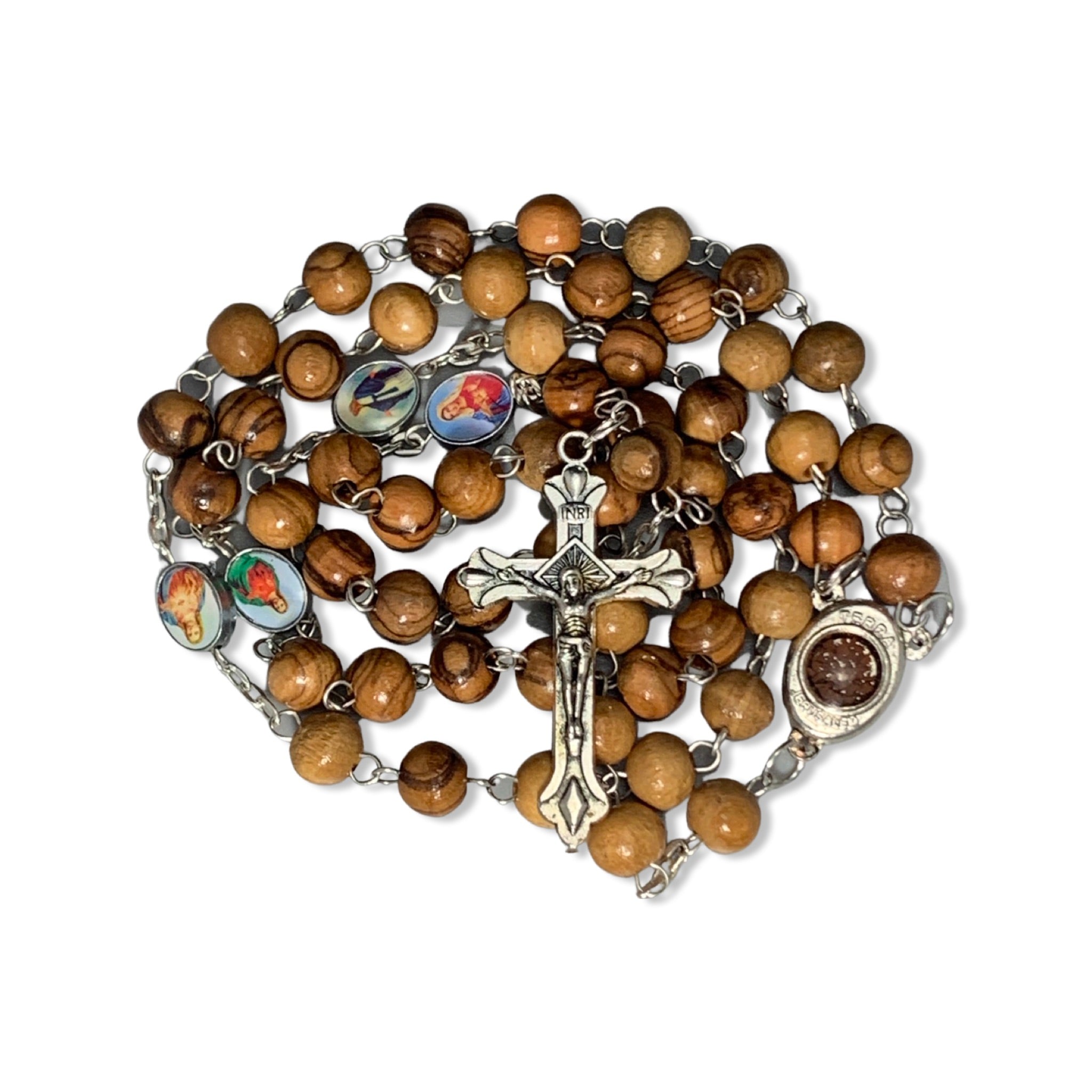 Brass Olive Wood Rosary - Sisters of Carmel