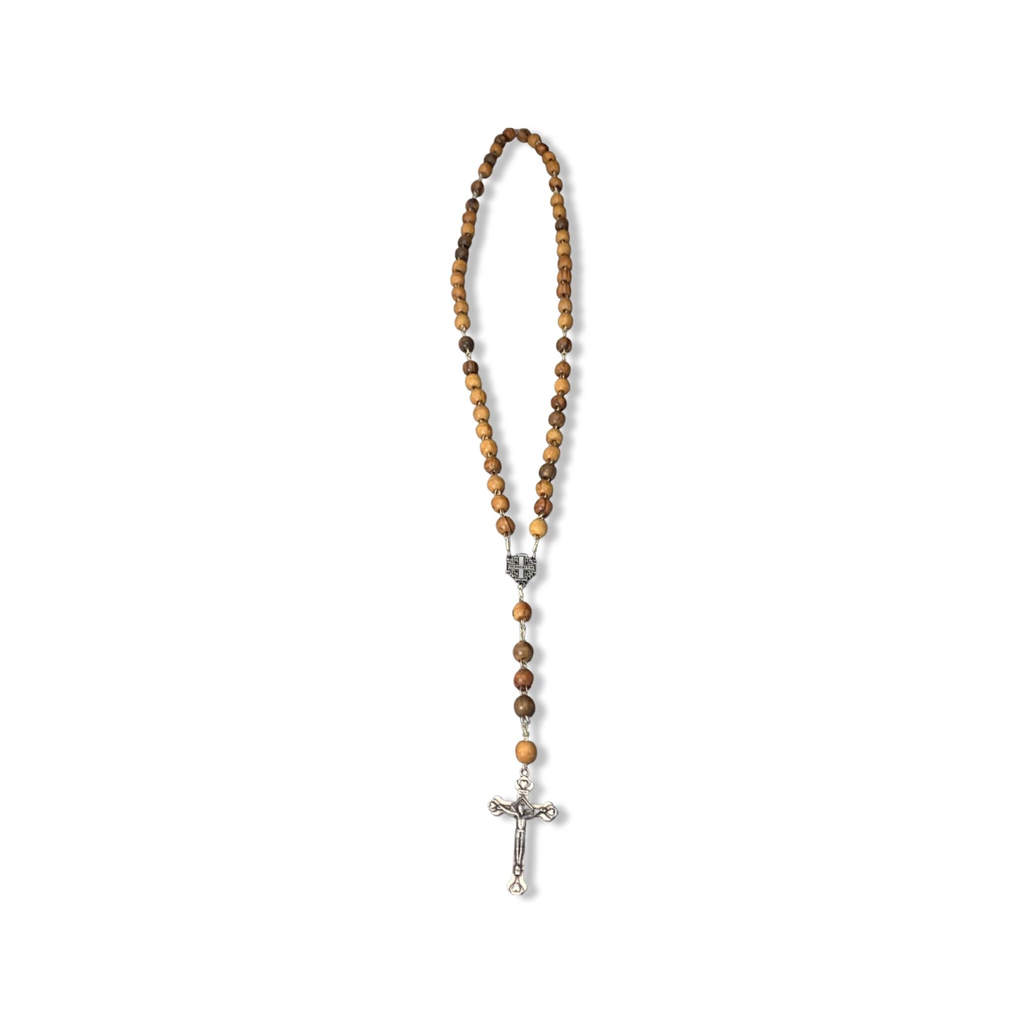 Olive Wood Jerusalem Cross Rosary