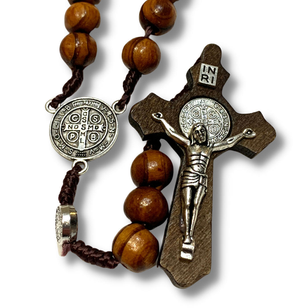 Olive Wood St. Benedict Rosary