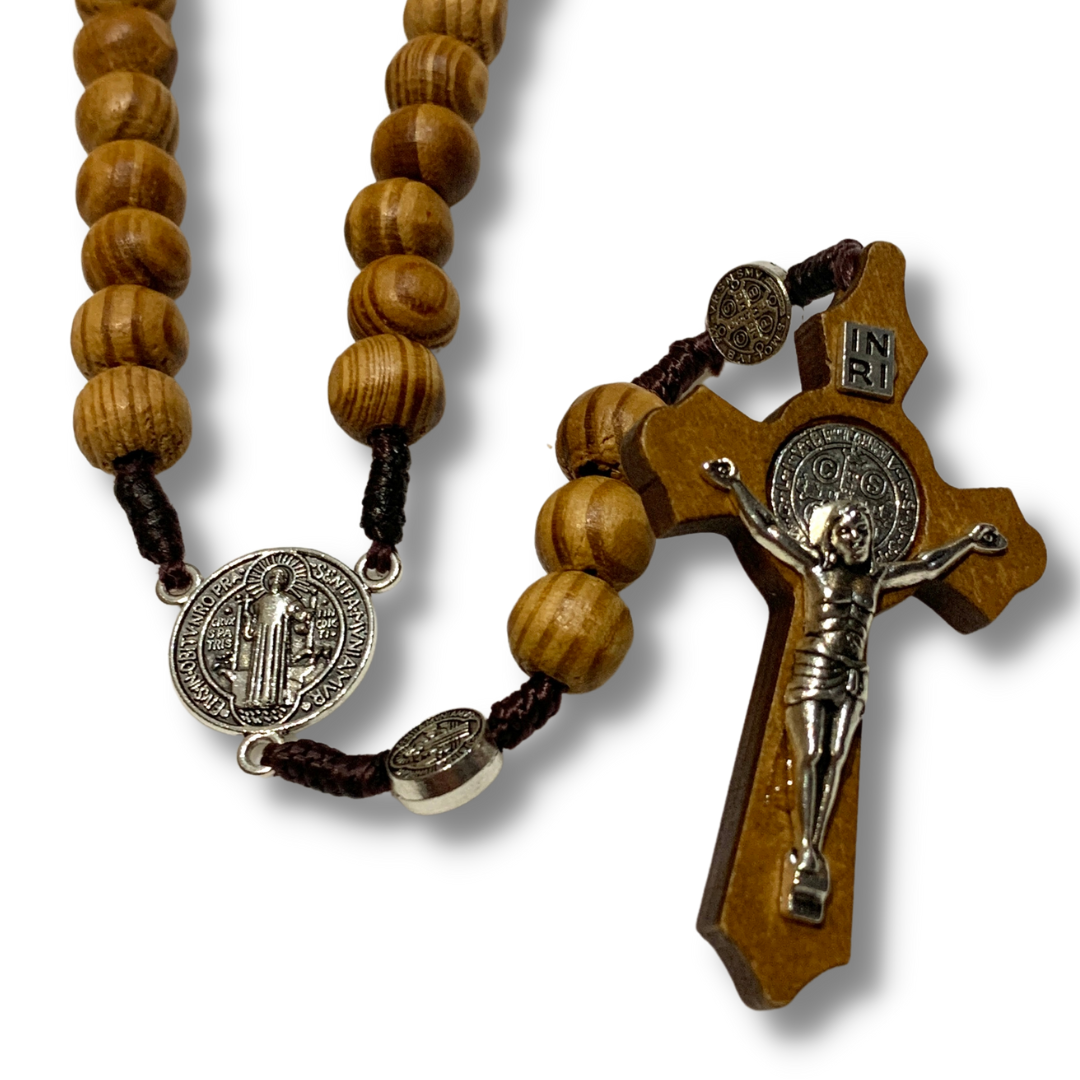 Olive Wood St. Benedict Rosary