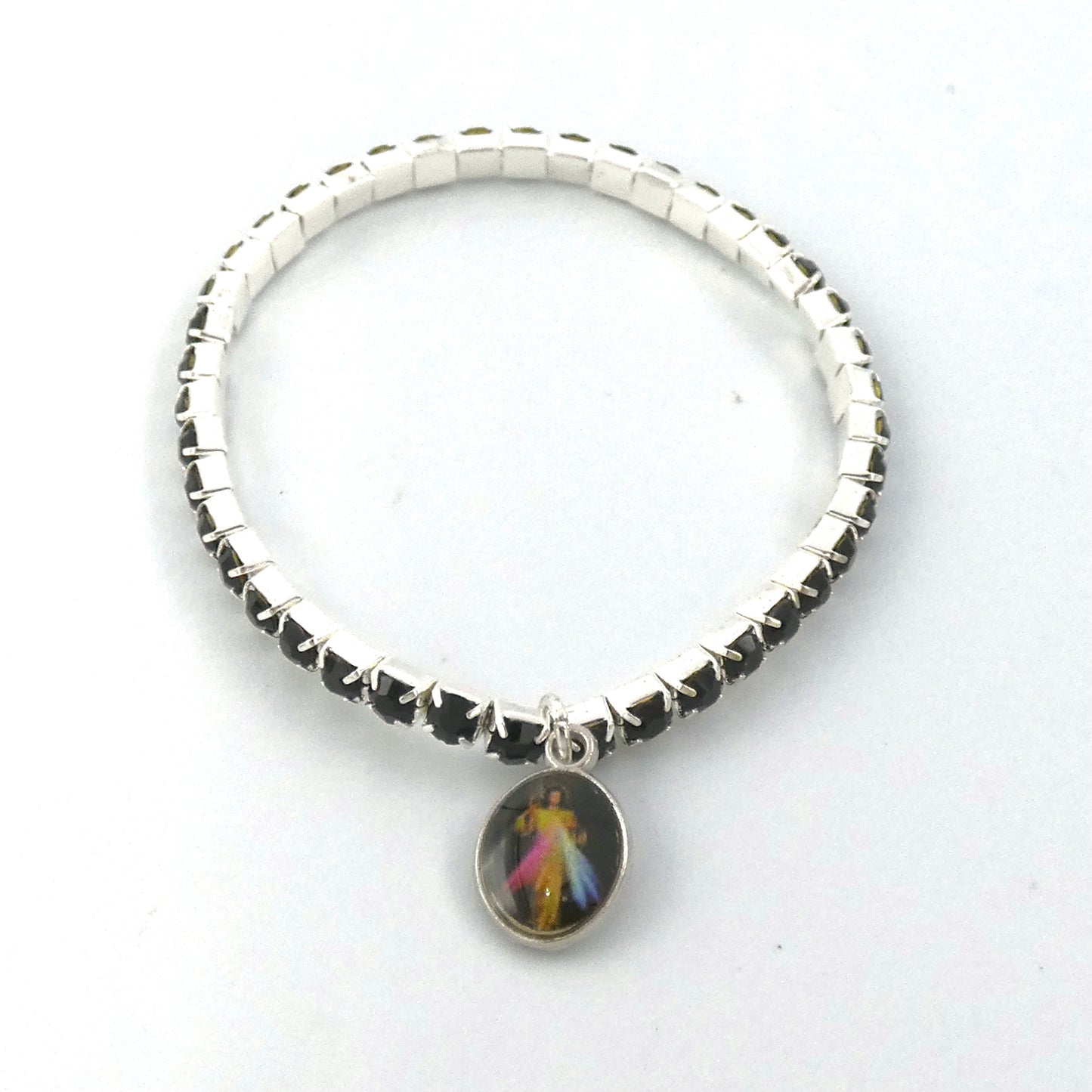 Rhinestone Tennis Bracelet of Assorted Colors