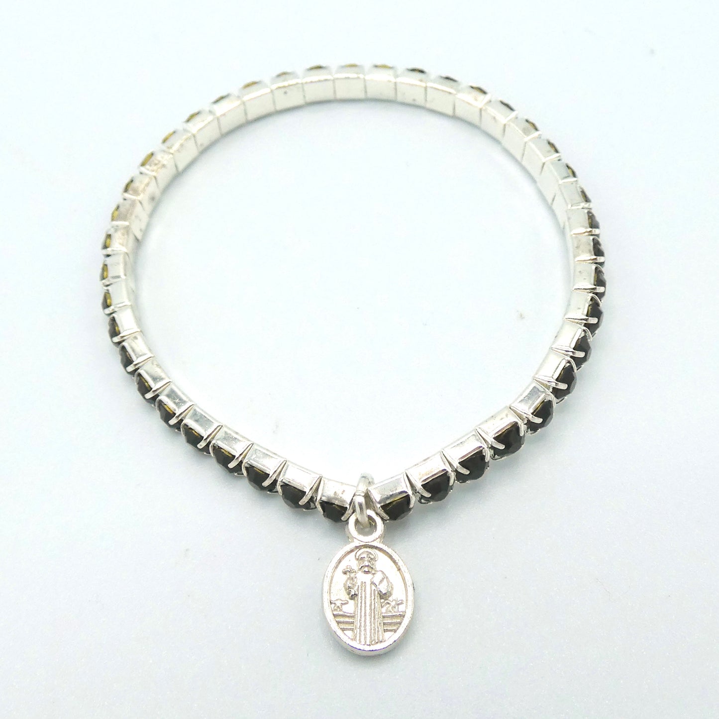 Rhinestone Tennis Bracelet of Assorted Colors