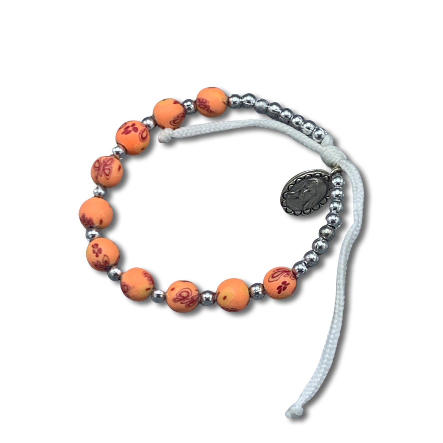 FIMO Queen of Peace Decade Rosary Bracelet of Assorted Colors