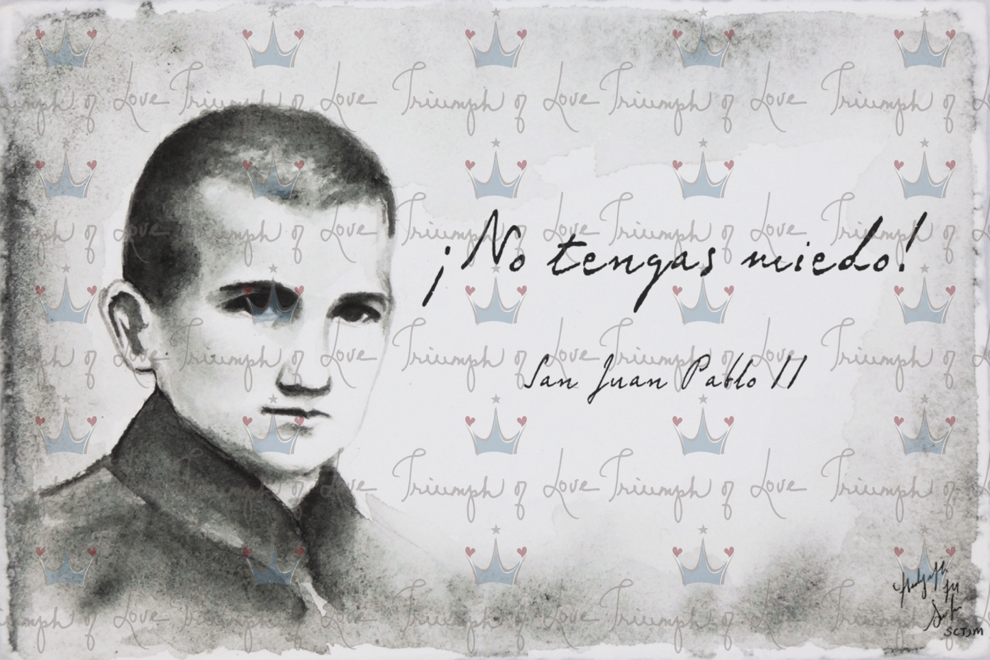 Original Child St. John Paul II Print by SCTJM