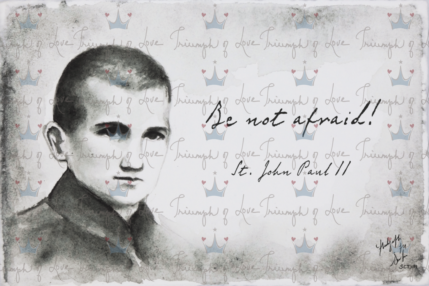 Original Child St. John Paul II Print by SCTJM
