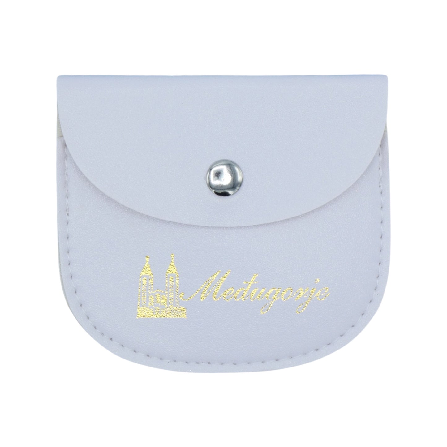 Queen of Peace Imitation Leather Pouch with Snap