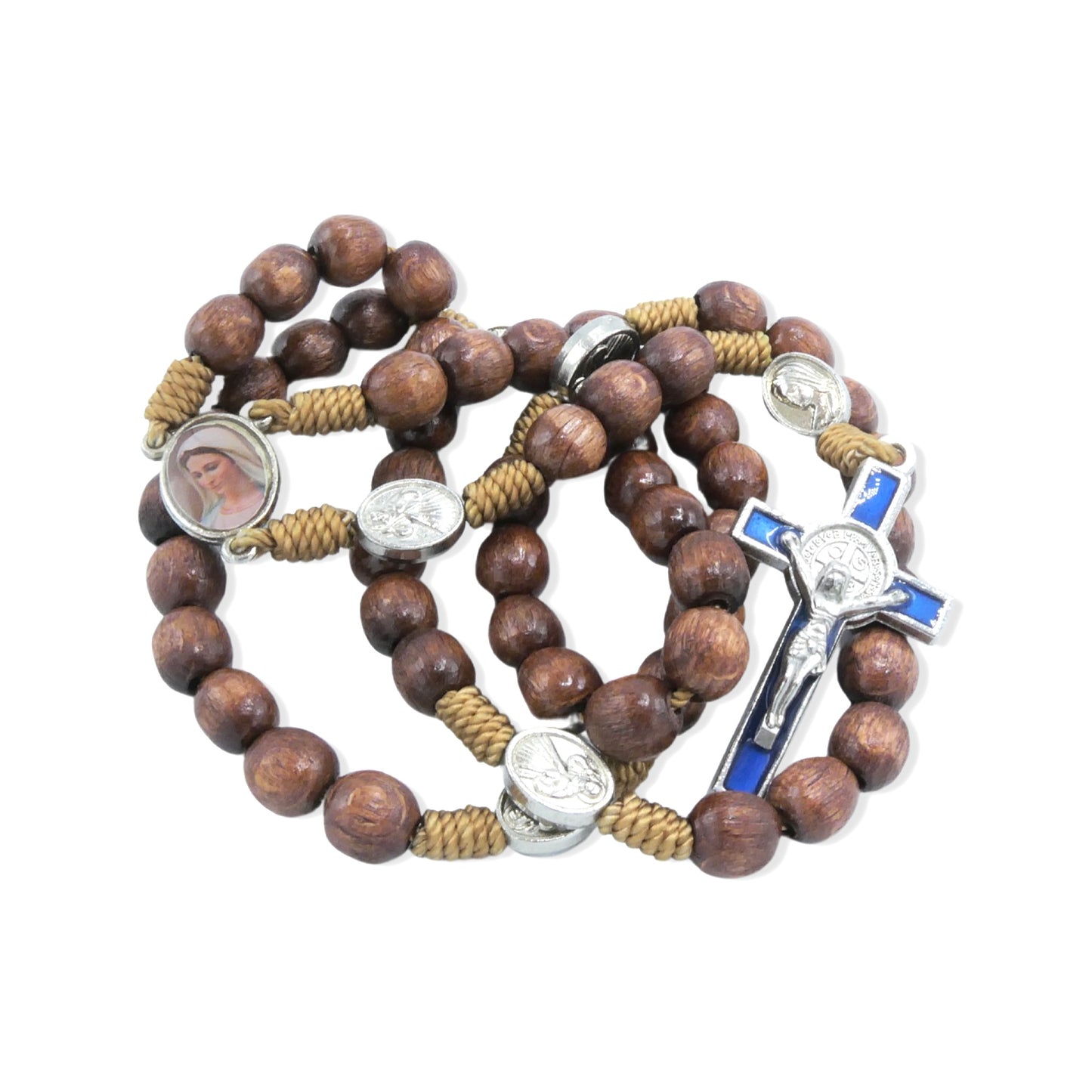 Queen of Peace Rosary with St. Benedict Crucifix