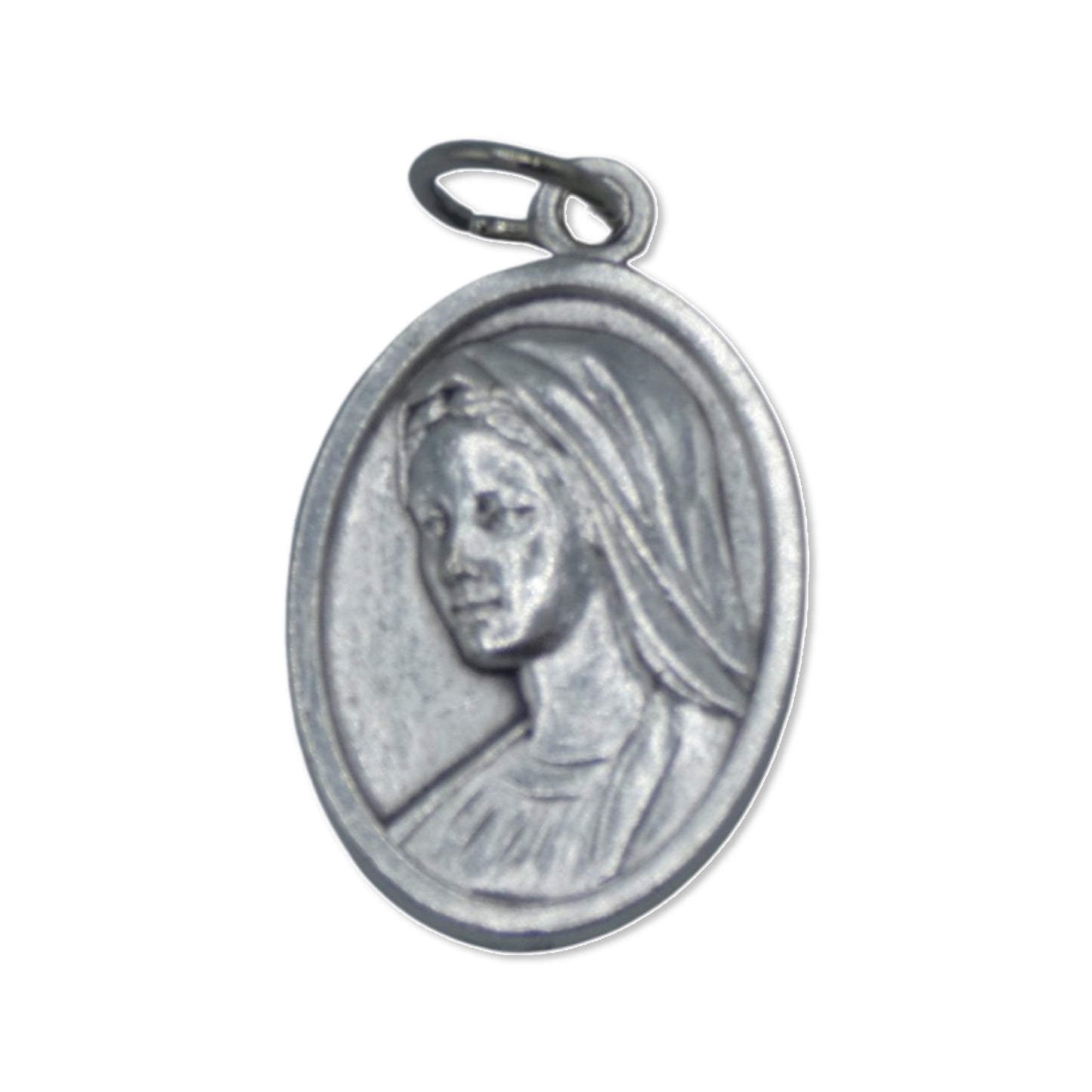Queen of Peace Two-Sided Medal with Divine Mercy