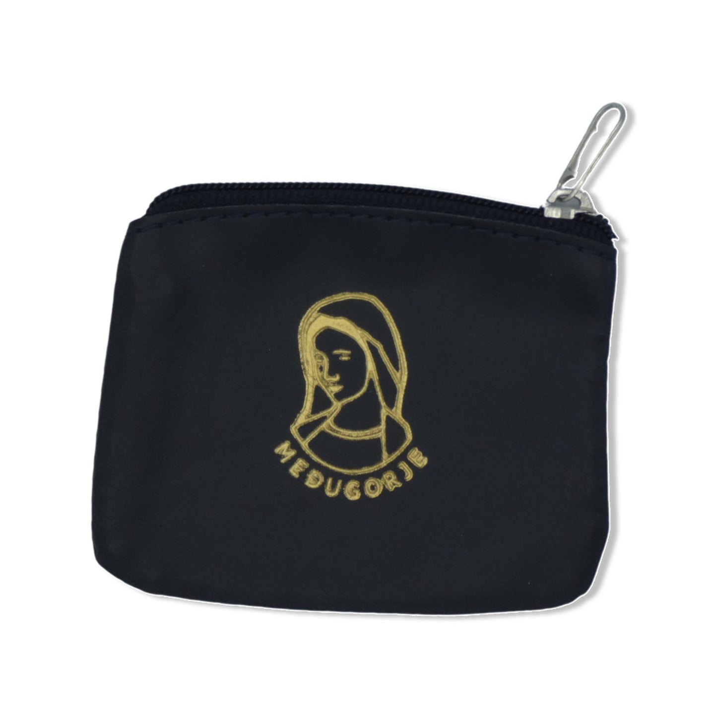 Queen of Peace Vinyl Zipper Pouch of Assorted Colors