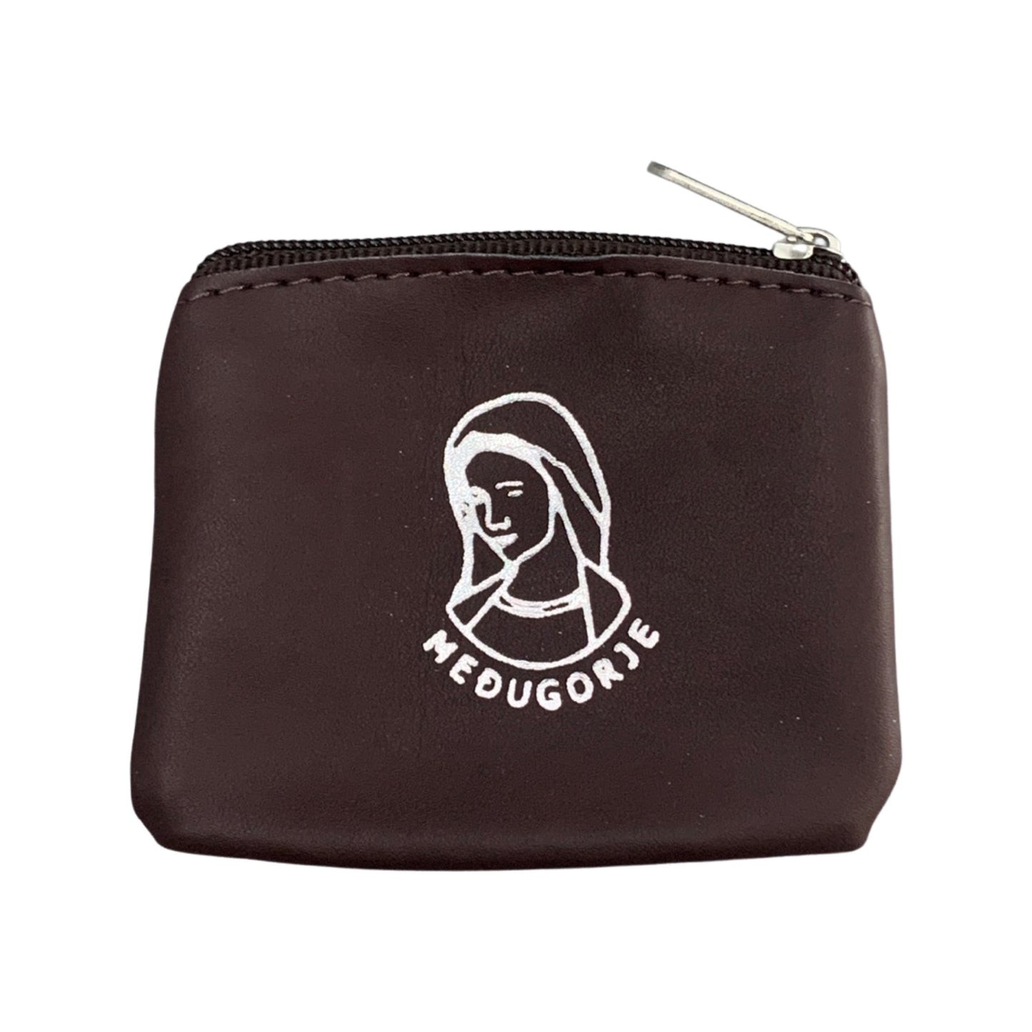 Queen of Peace Vinyl Zipper Pouch of Assorted Colors