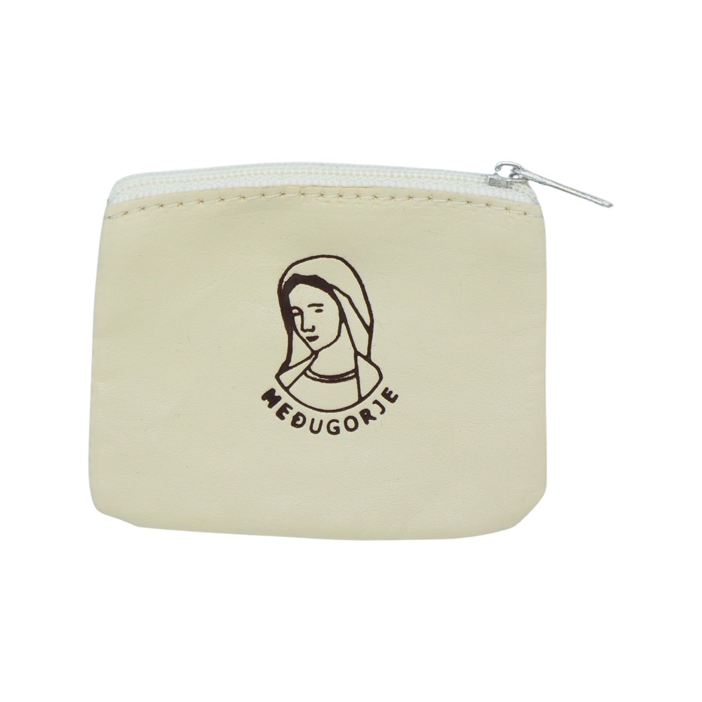 Queen of Peace Vinyl Zipper Pouch of Assorted Colors