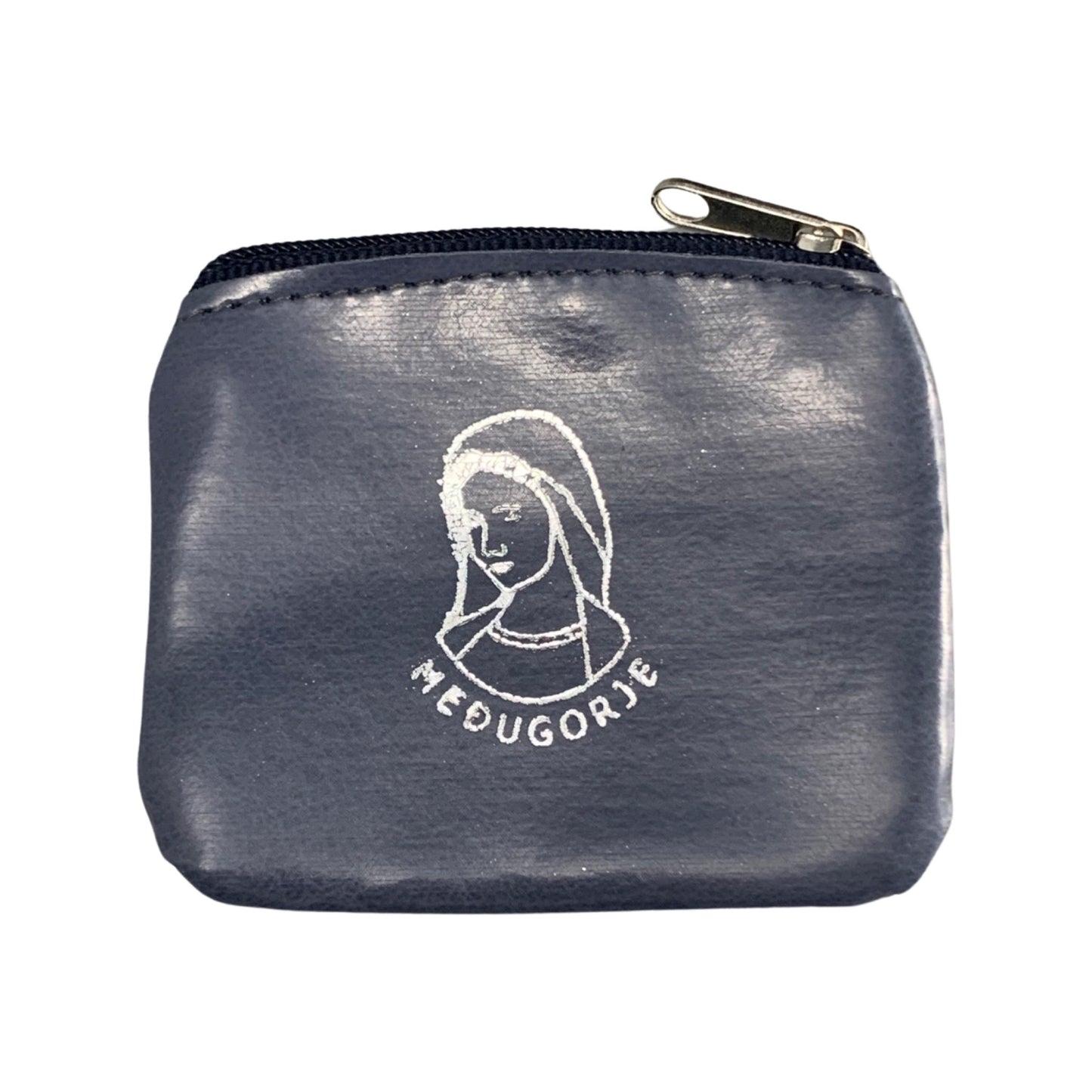 Queen of Peace Vinyl Zipper Pouch of Assorted Colors