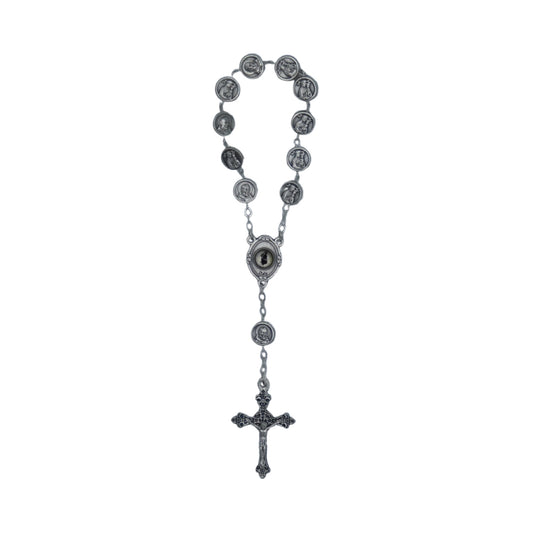 Padre Pio Medals Decade Rosary with Relic