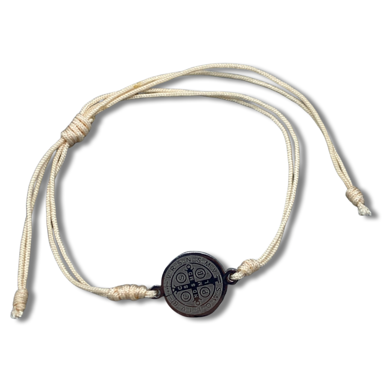 Etched St. Benedict Medal Bracelet of Assorted Colors