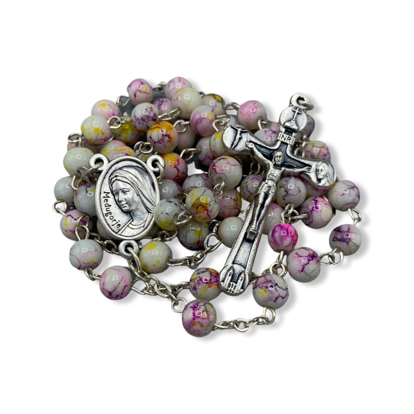 Queen of Peace Rosary with Chains