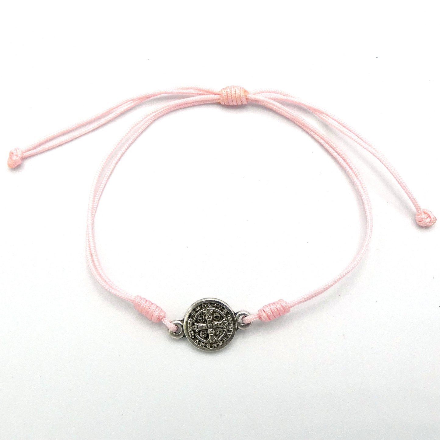 Engraved St. Benedict Medal Bracelet of Assorted Colors