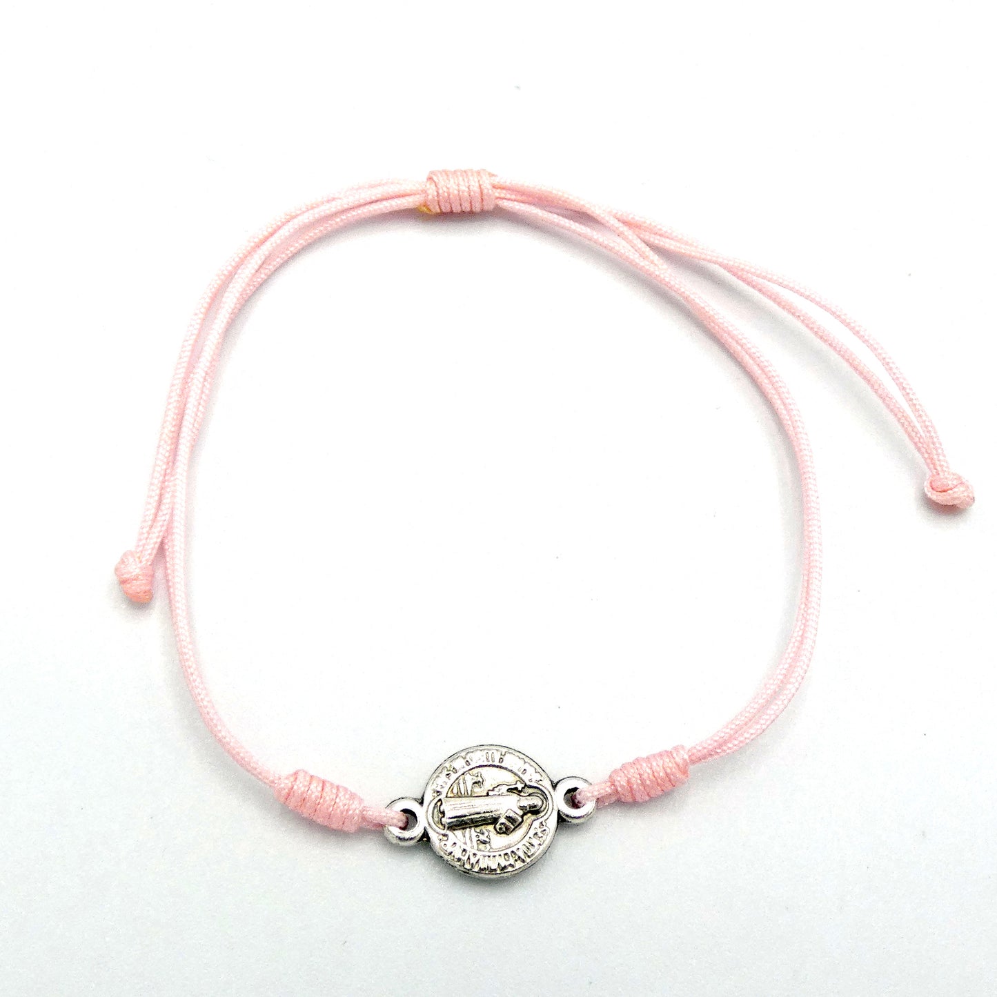Engraved St. Benedict Medal Bracelet of Assorted Colors