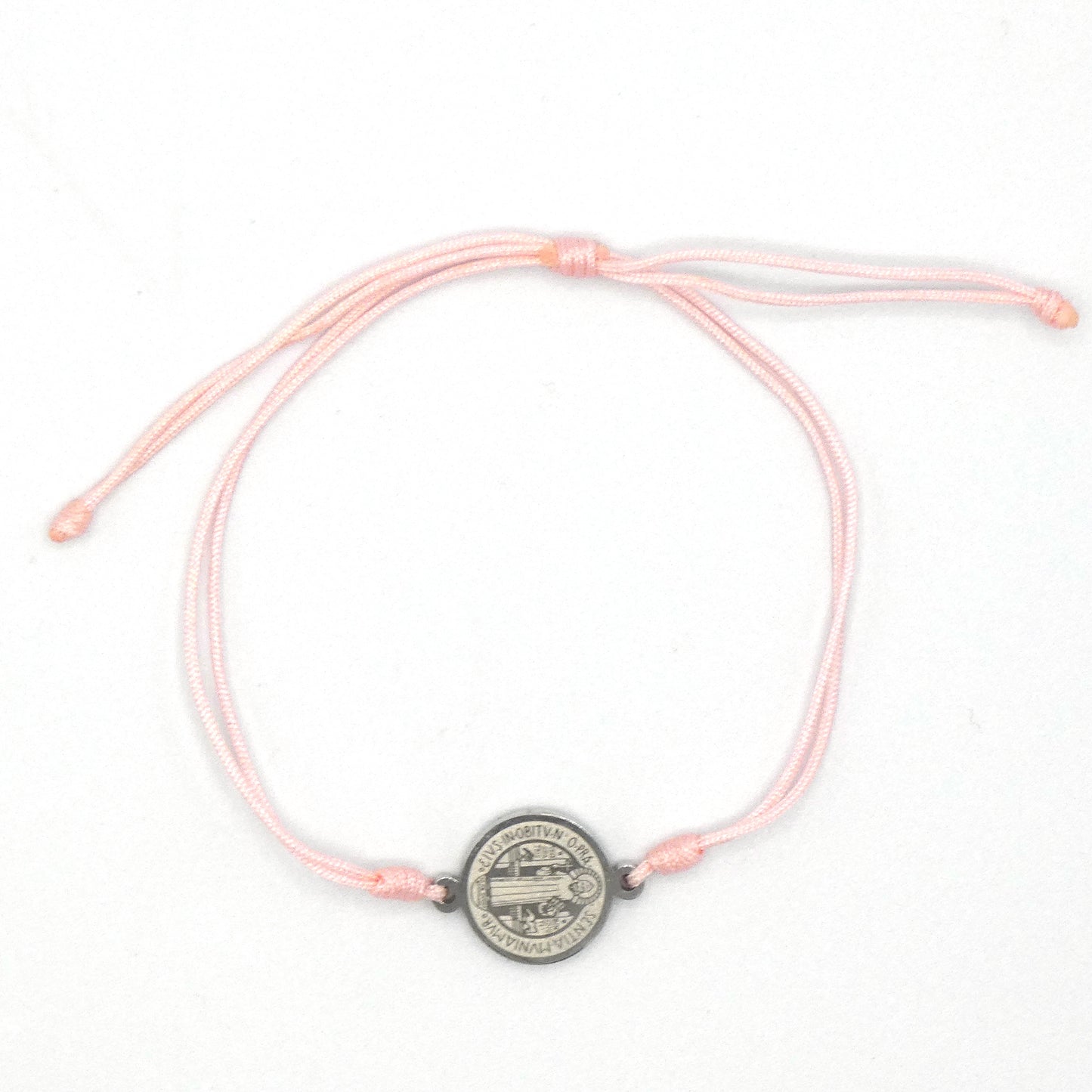 Etched St. Benedict Medal Bracelet of Assorted Colors