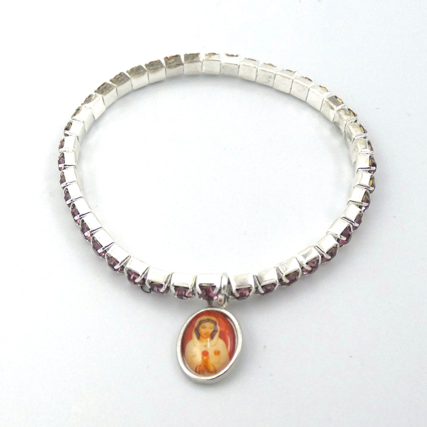 Rhinestone Tennis Bracelet of Assorted Colors
