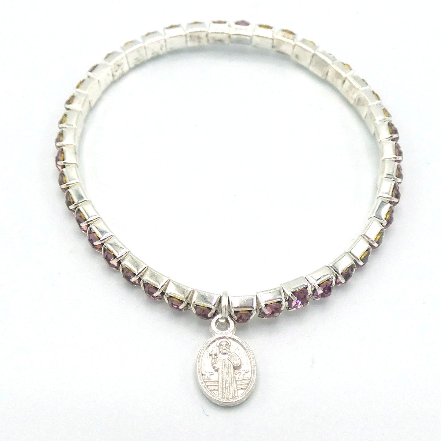 Rhinestone Tennis Bracelet of Assorted Colors