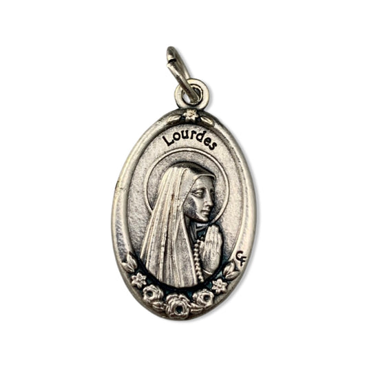 Rose Border Lourdes Medal