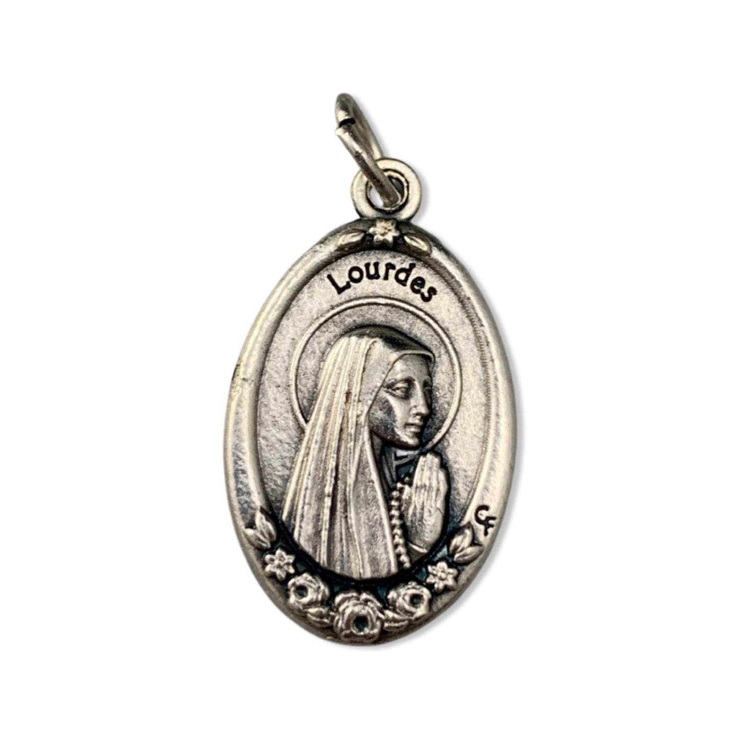 Rose Border Lourdes Medal