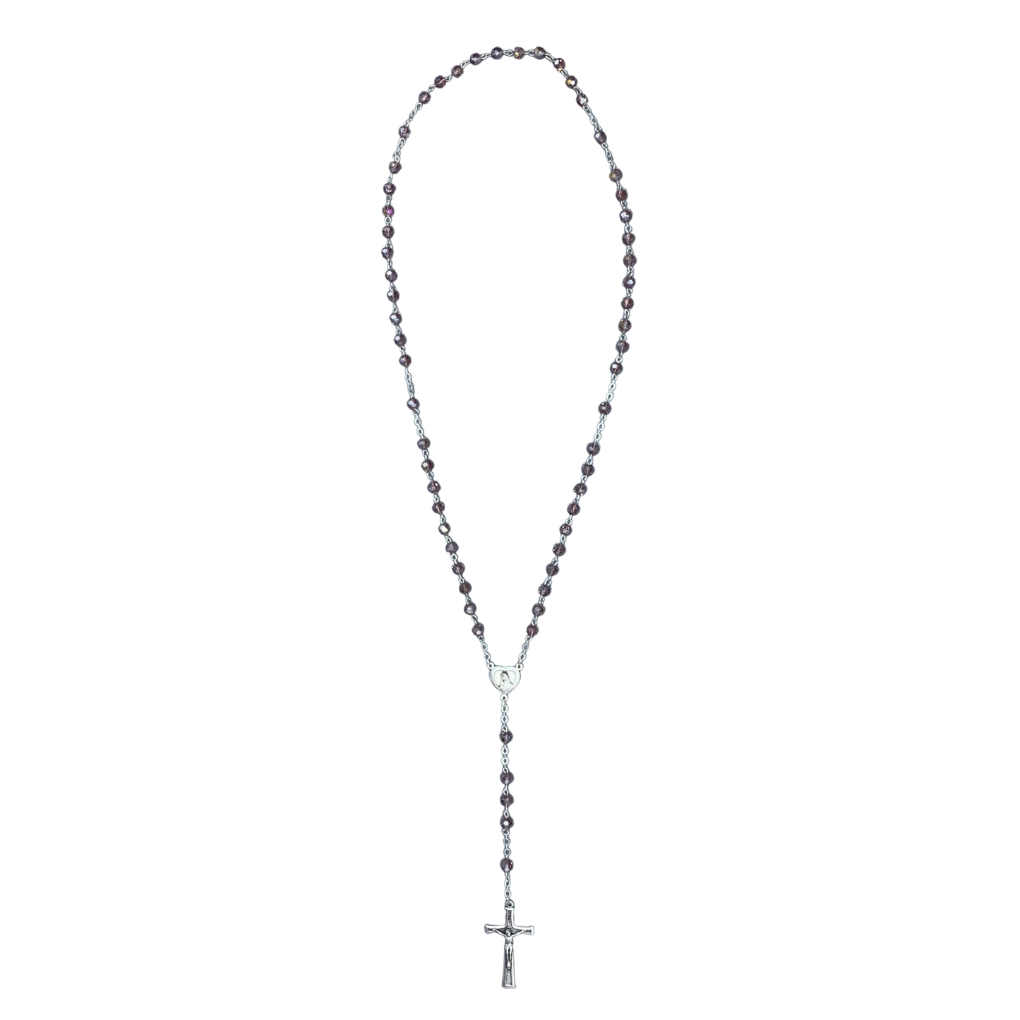 Crystal Fatima Heart Rosary