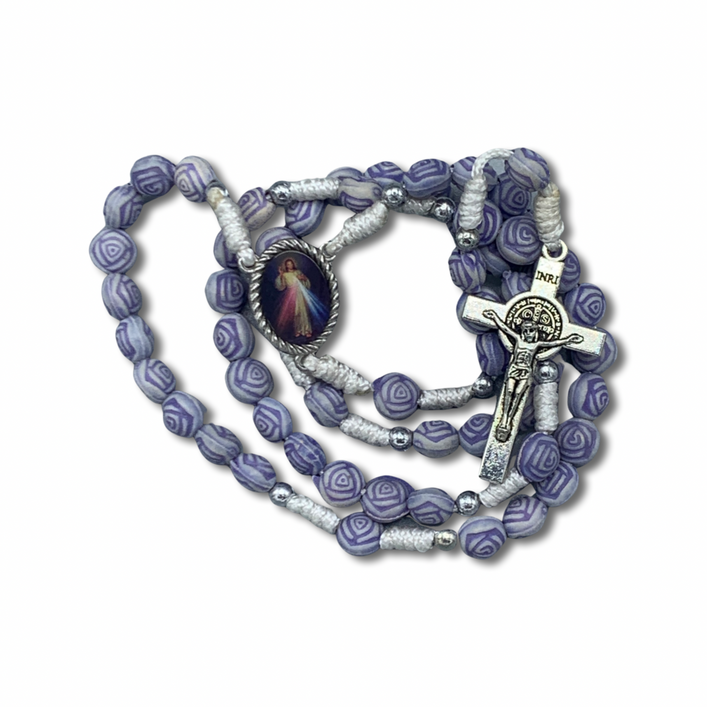 Floral Bead Queen of Peace Rosary