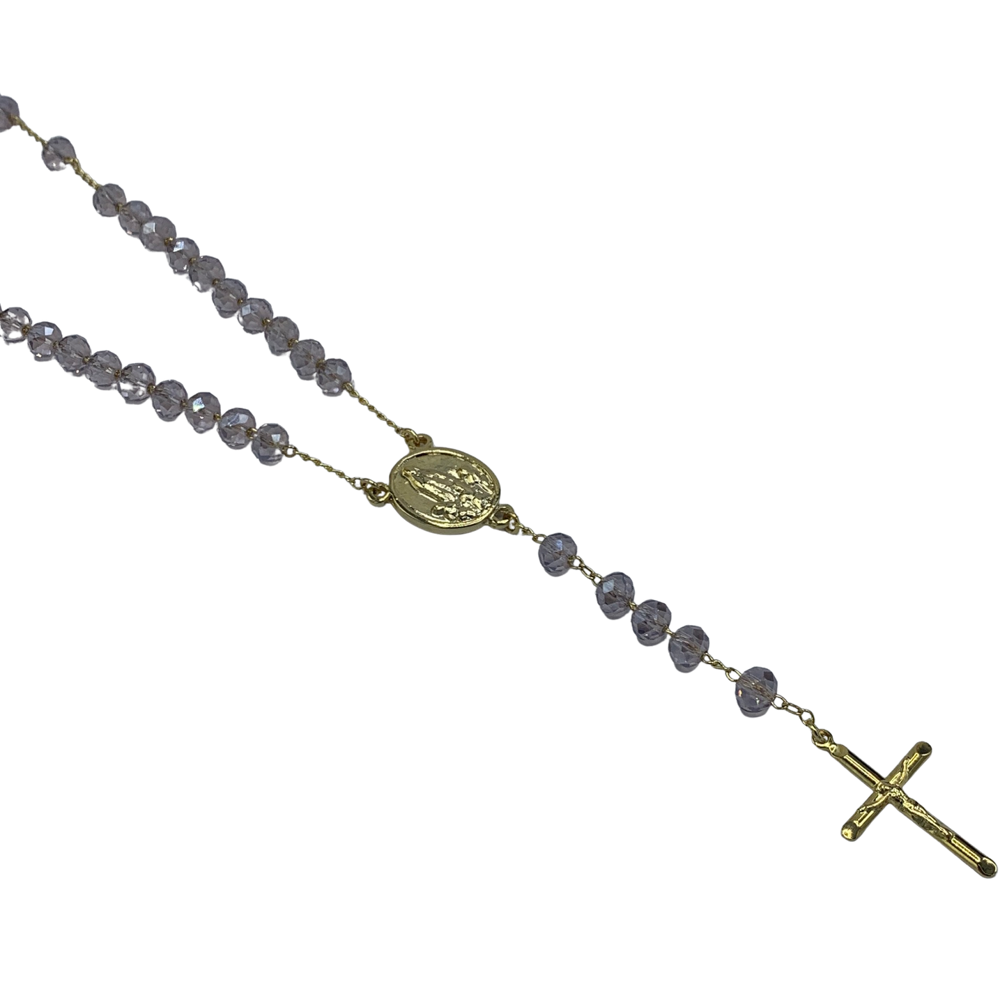 Gold Plated Fatima Rosary Necklace of Assorted Colors