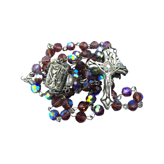 Crystal Lourdes Rosary of Assorted Colors