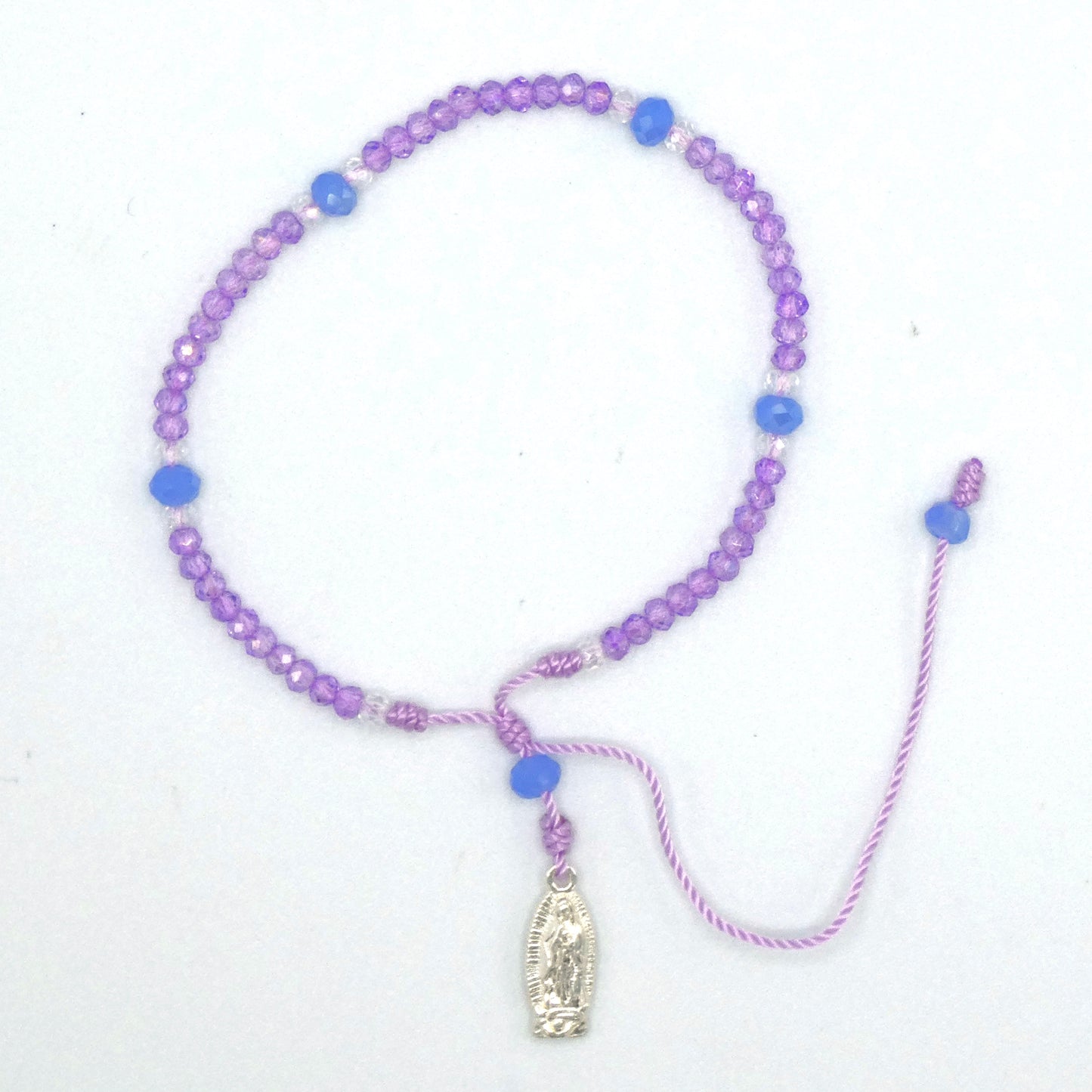 Rosary Bracelet of Assorted Colors and Medals