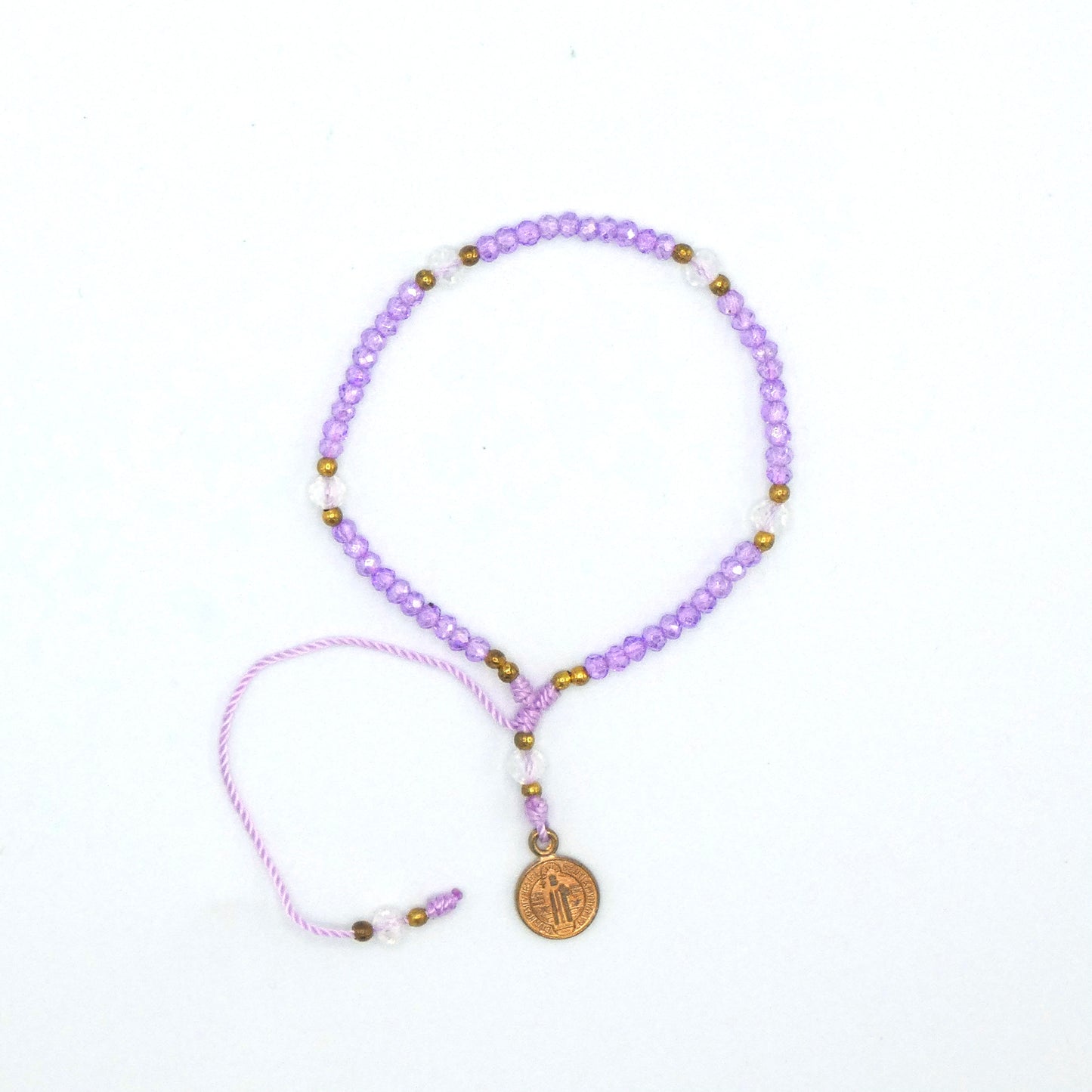 Rosary Bracelet of Assorted Colors and Medals