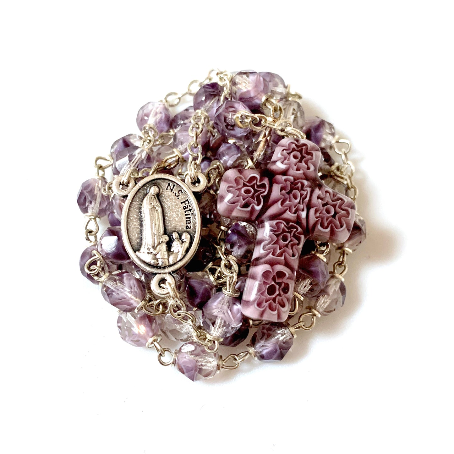 Murano Glass Fatima Rosary