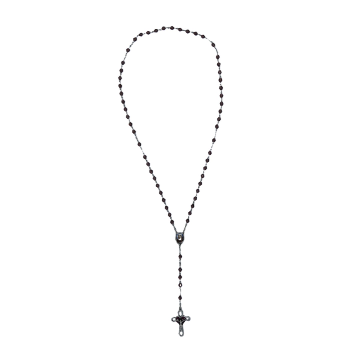 Purple Padre Pio Rosary with Relic