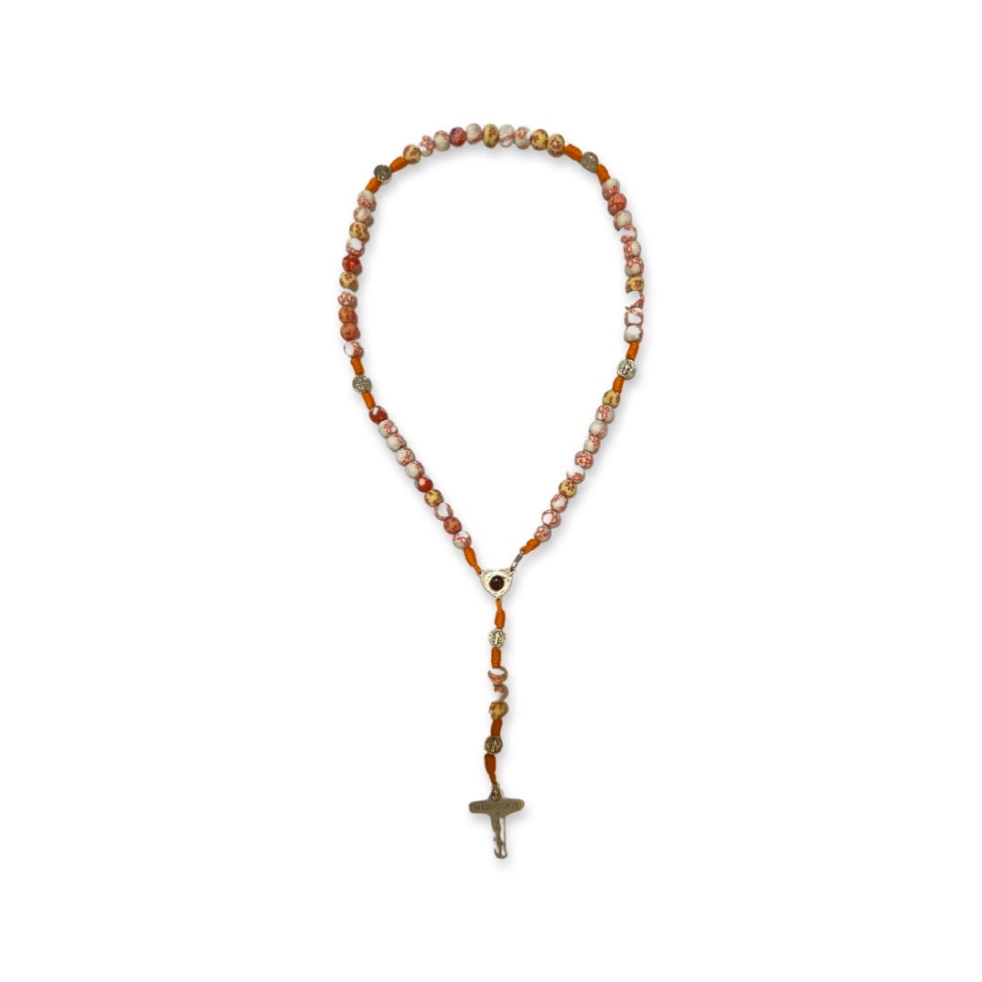 Queen of Peace FIMO Rosary of Assorted Colors
