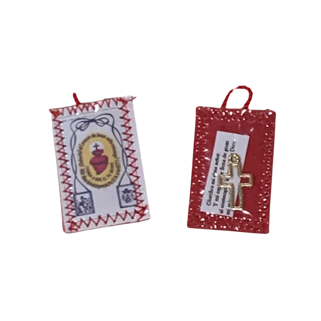 Rectangular Sacred Heart Detente with Assorted Cross