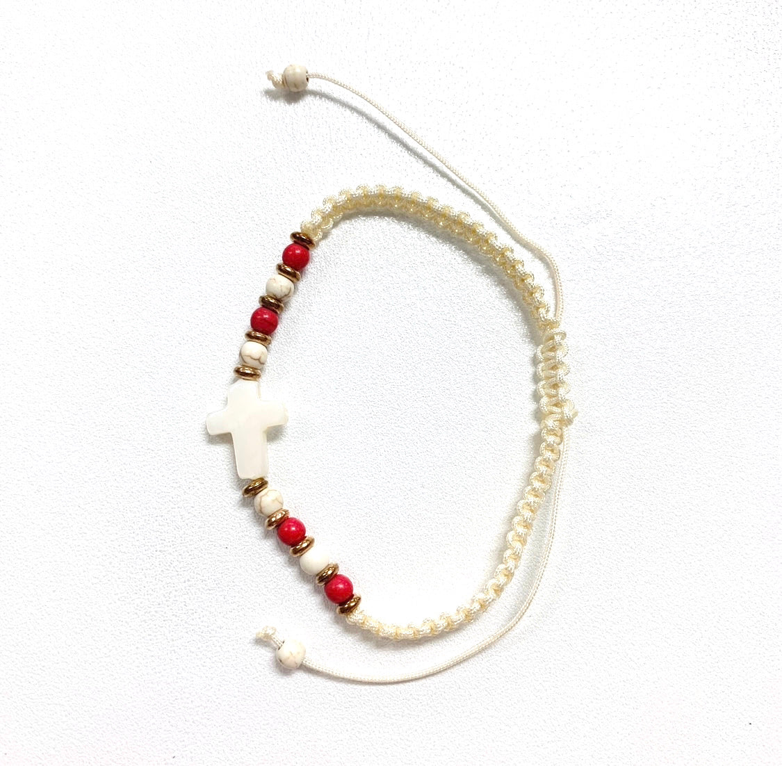 Mother of Pearl Cross Bracelet