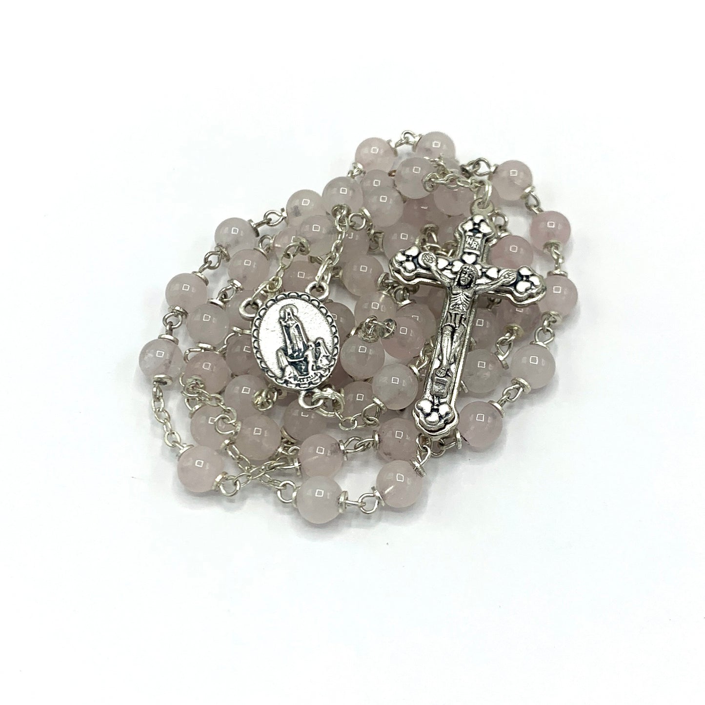 Rose Quartz Fatima Rosary