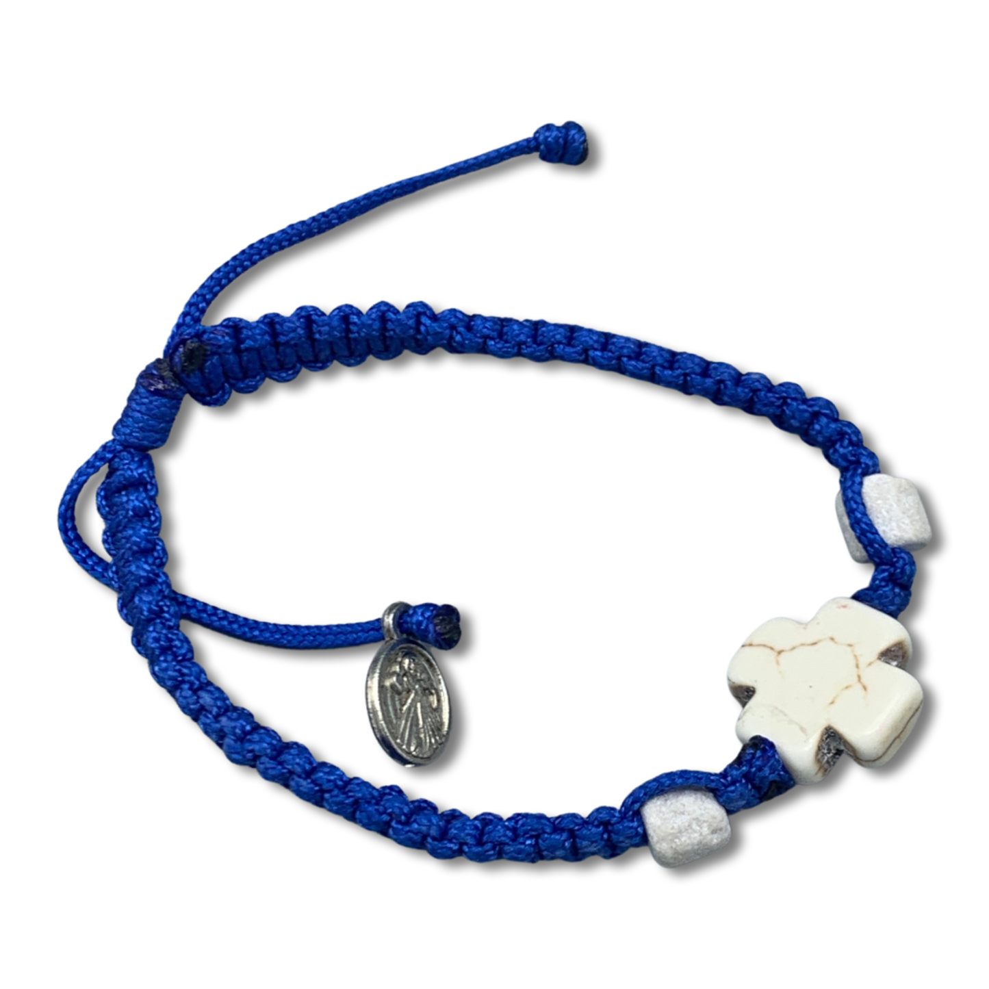 Stone and Square Cross Bracelet of Assorted Colors