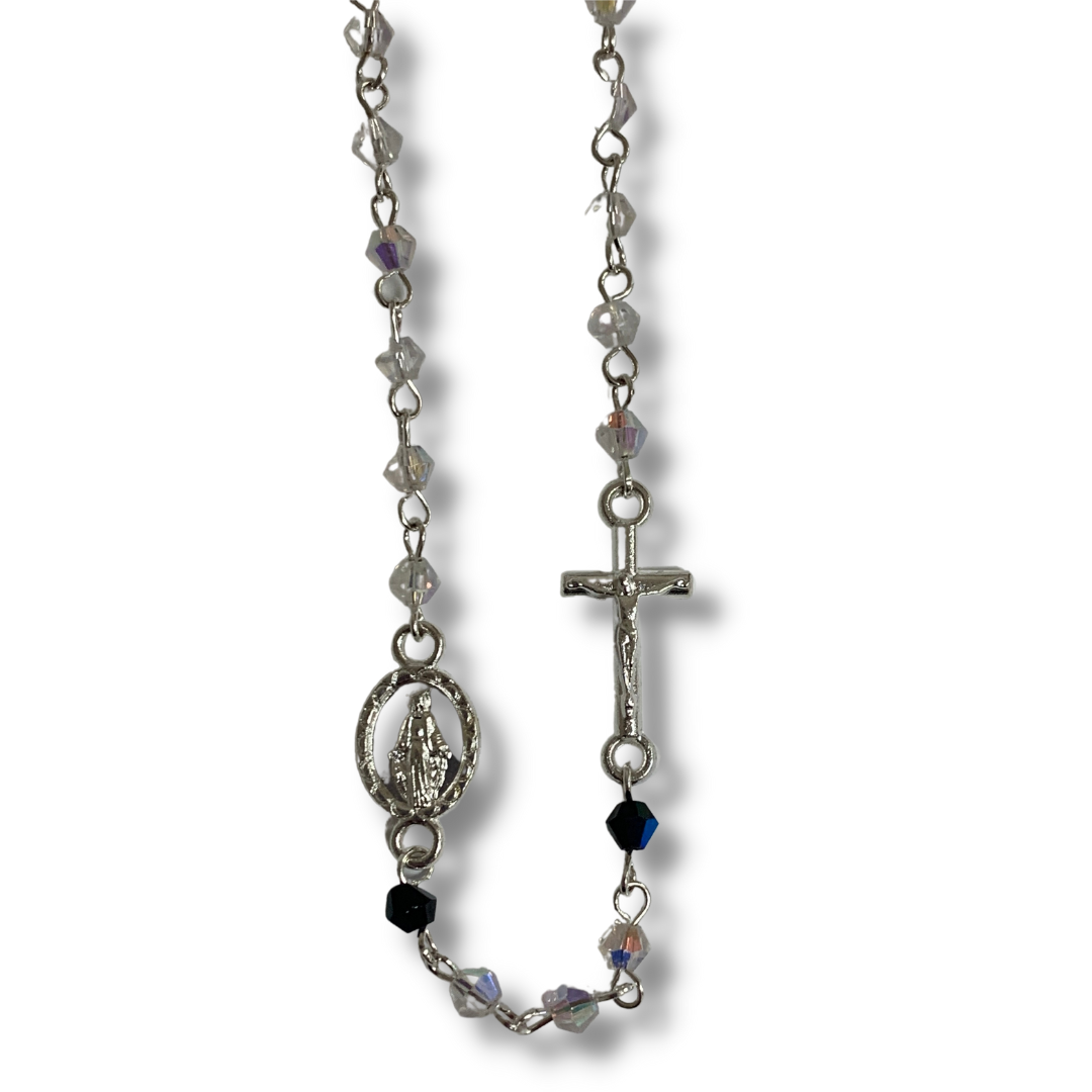 Silver Rosary Necklace