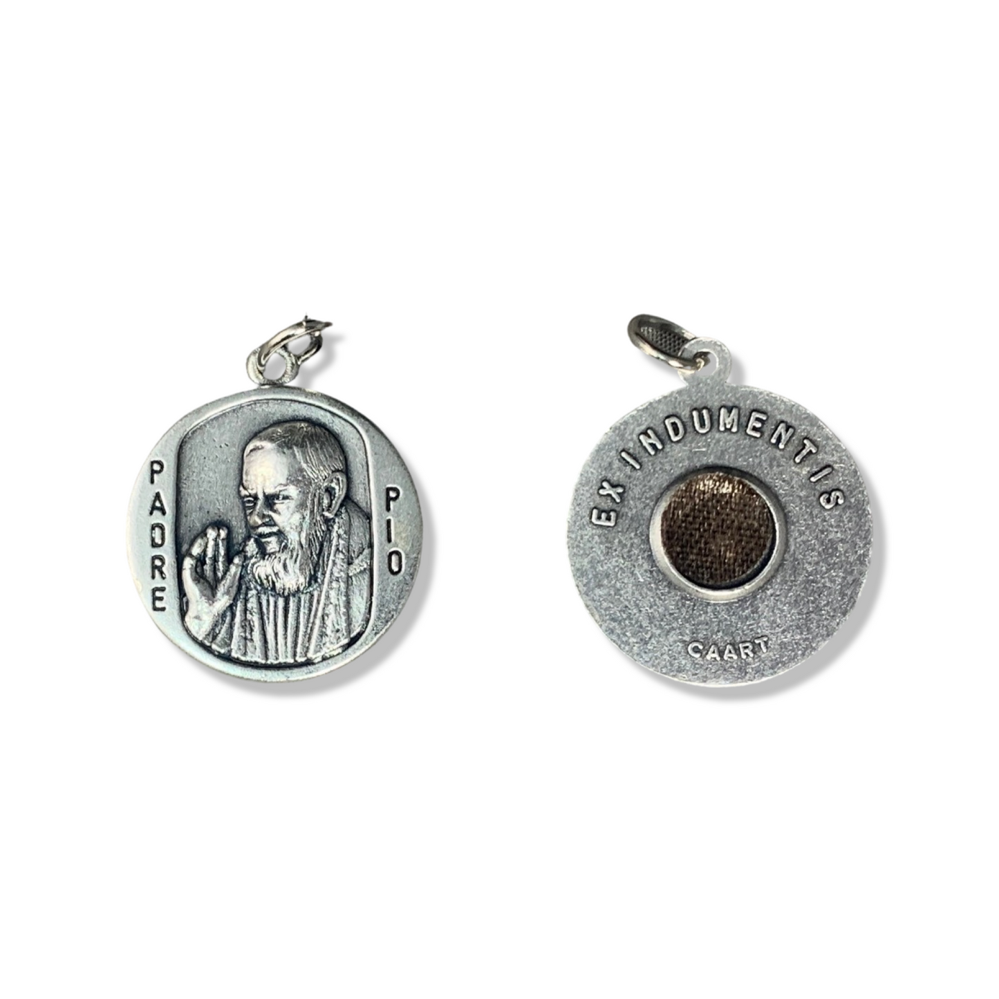 Circle Padre Pio Medal with Relic