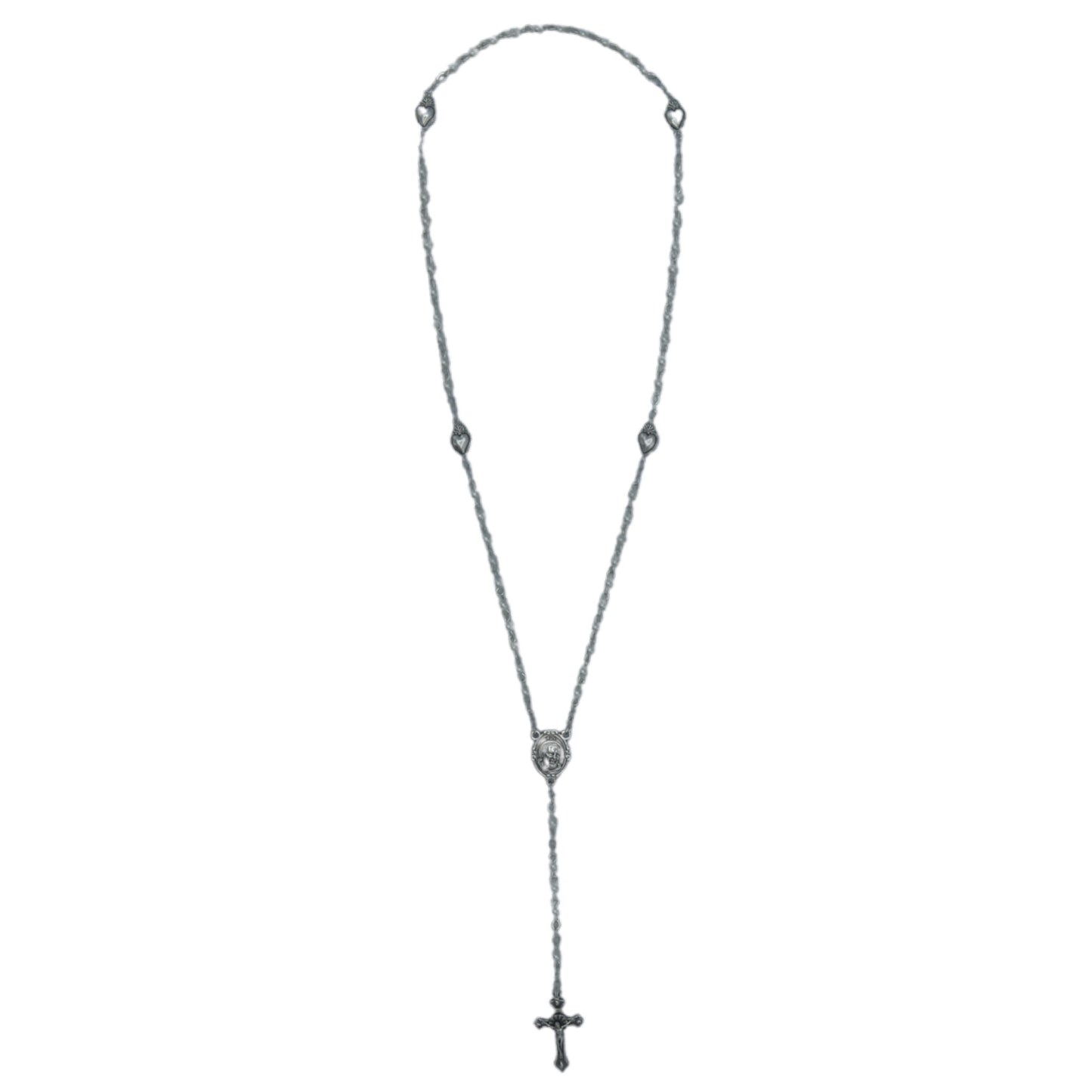 Pearl Padre Pio Rosary with Relic