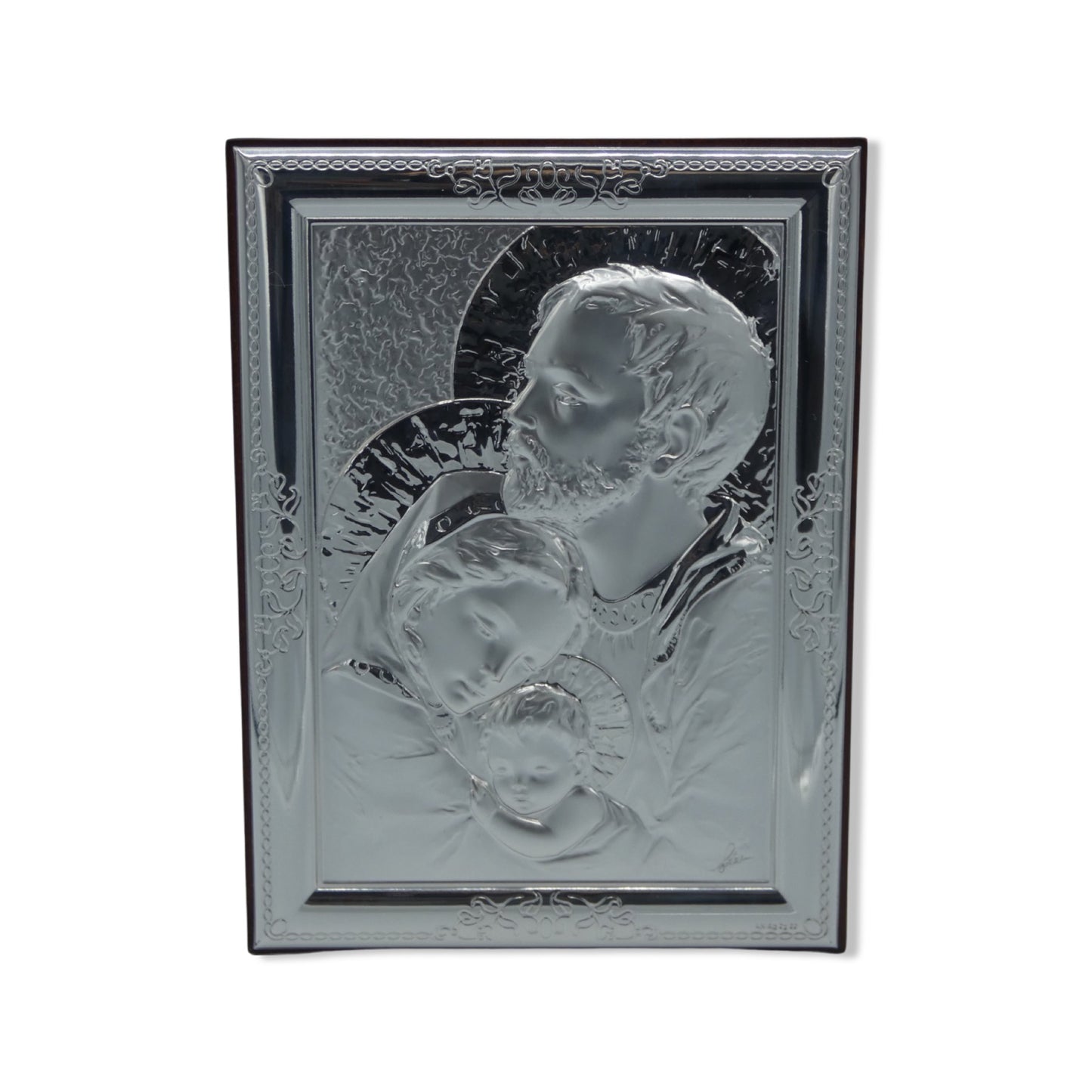 Square Silver Image of the Holy Family