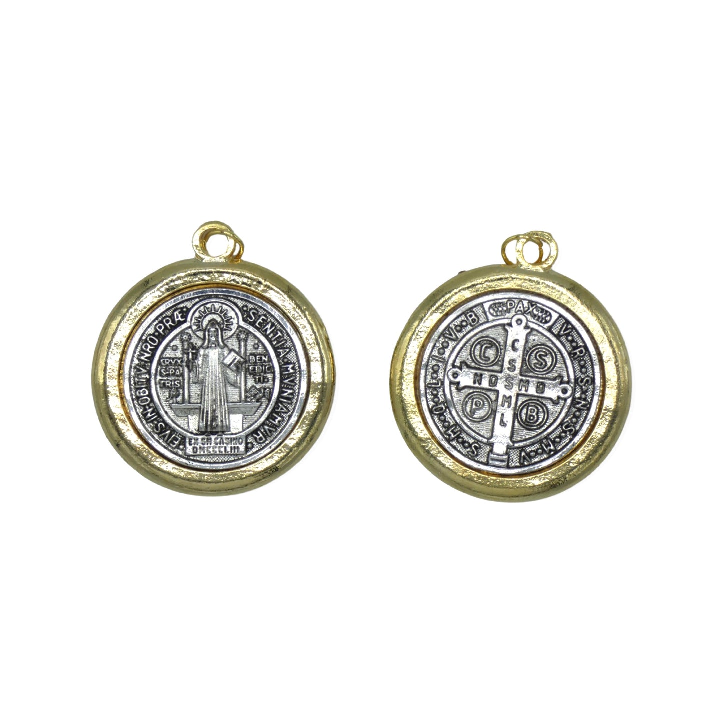 St. Benedict Medal with Gold Trim