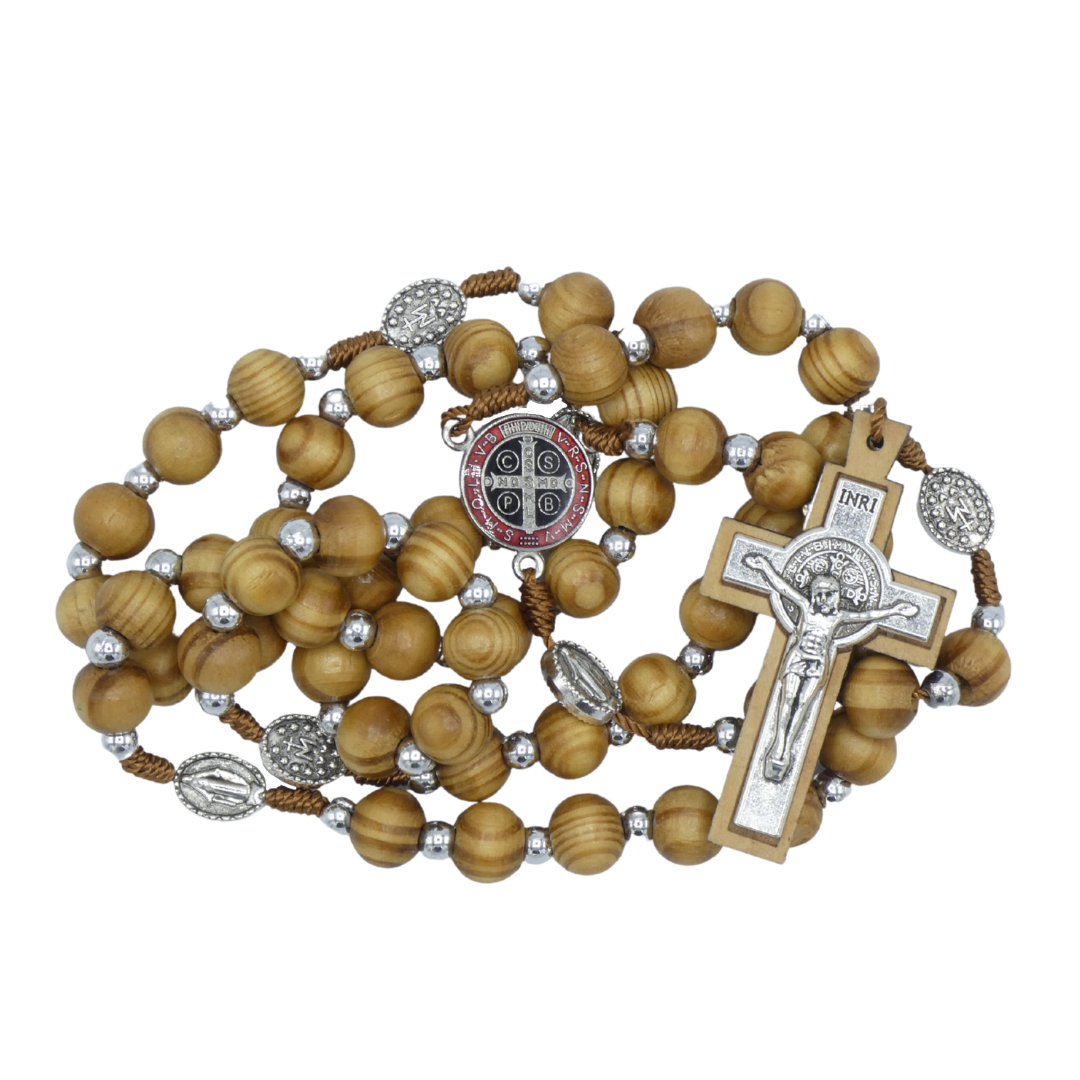 Embellished St. Benedict and Miraculous Medal Rosary