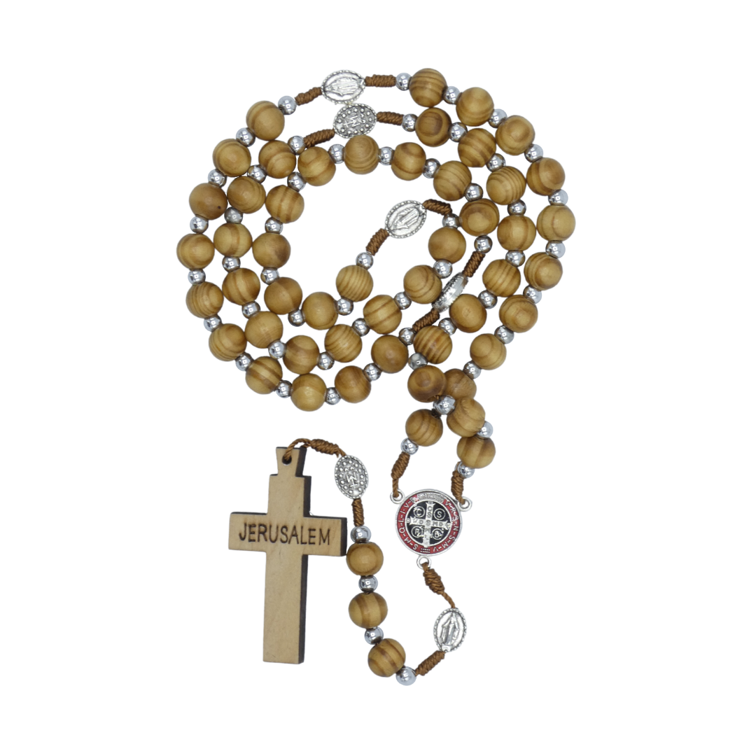 Embellished St. Benedict and Miraculous Medal Rosary